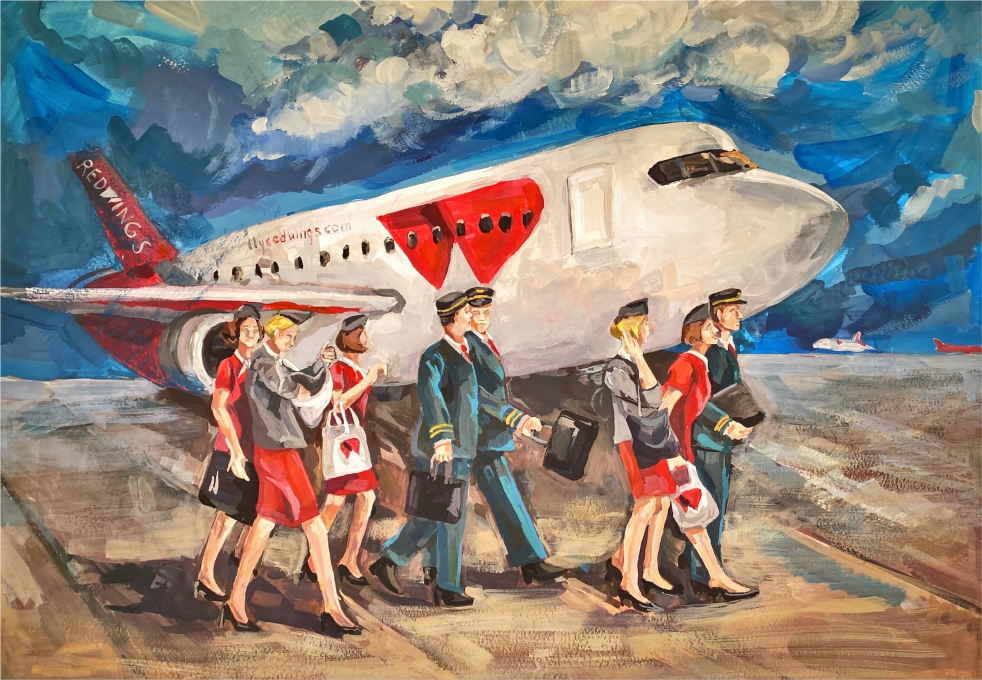 Итоги конкурса рисунков «10 лет вдохновляем на путешествия» от Red Wings и Домодедово